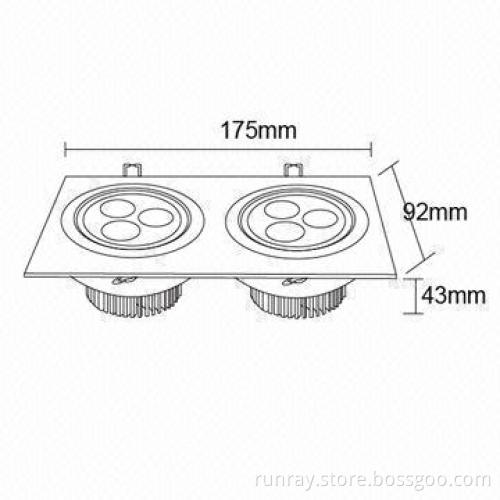 6W LED Cabinet Lights with 85 to 240V AC Input Voltages, 60° Angle and CE-certified